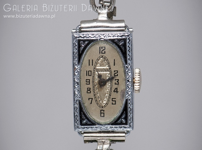 Zegarek art deco, BULOVA, Fifth Avenue New York, w oryginalnym etui i pudełku
