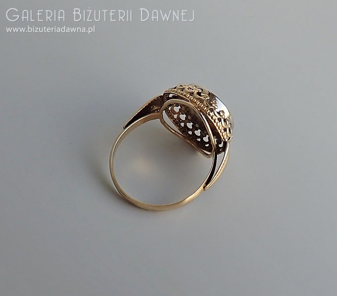 Unikalny pierścionek - lapis lazuli i diament w szlifie gwiazdy Dawida - 0,80 ct, G/SI1, pocz. XX w. 